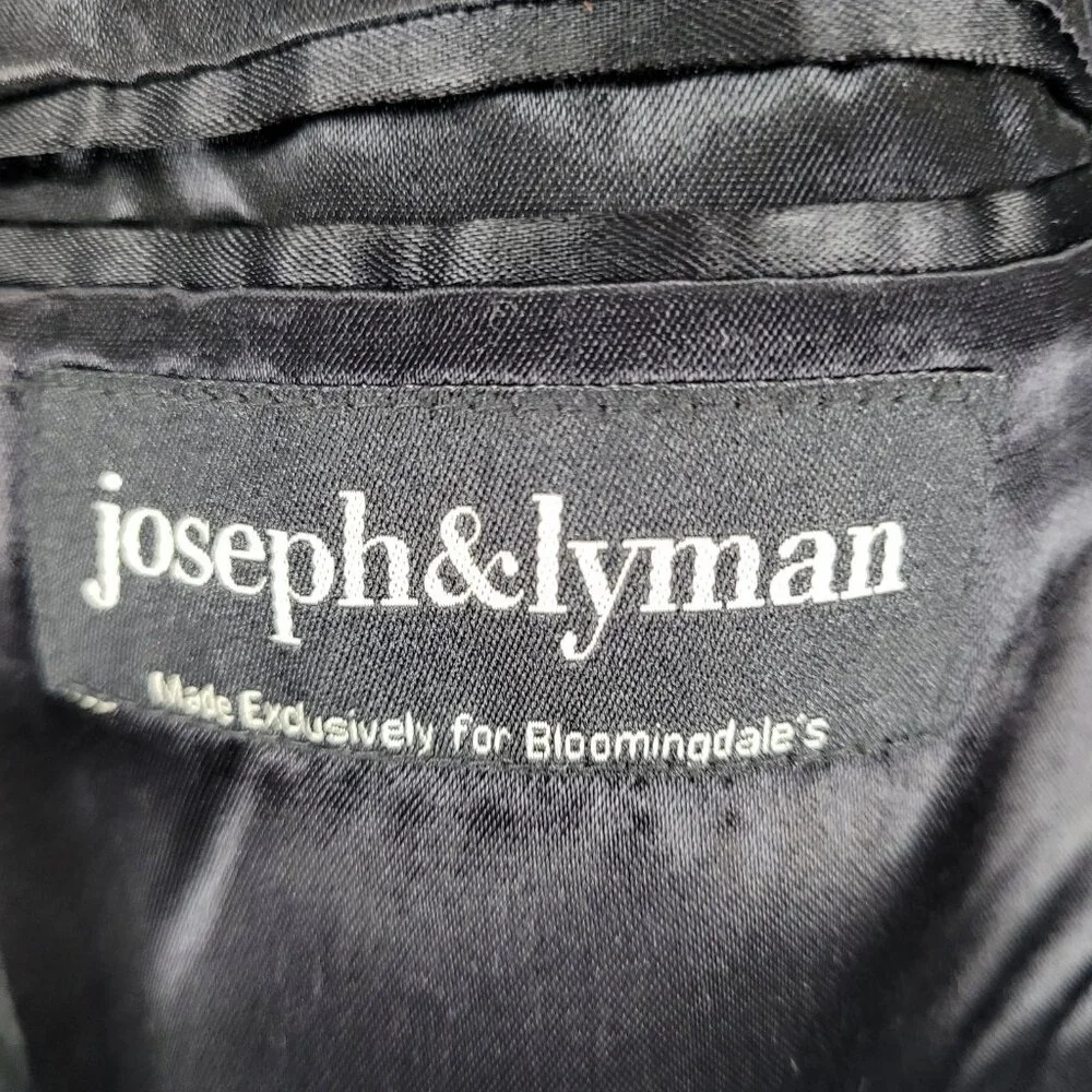 Joseph & Lyman Black 100% Cashmere Classic Buttoned Over Coat Size Large L
